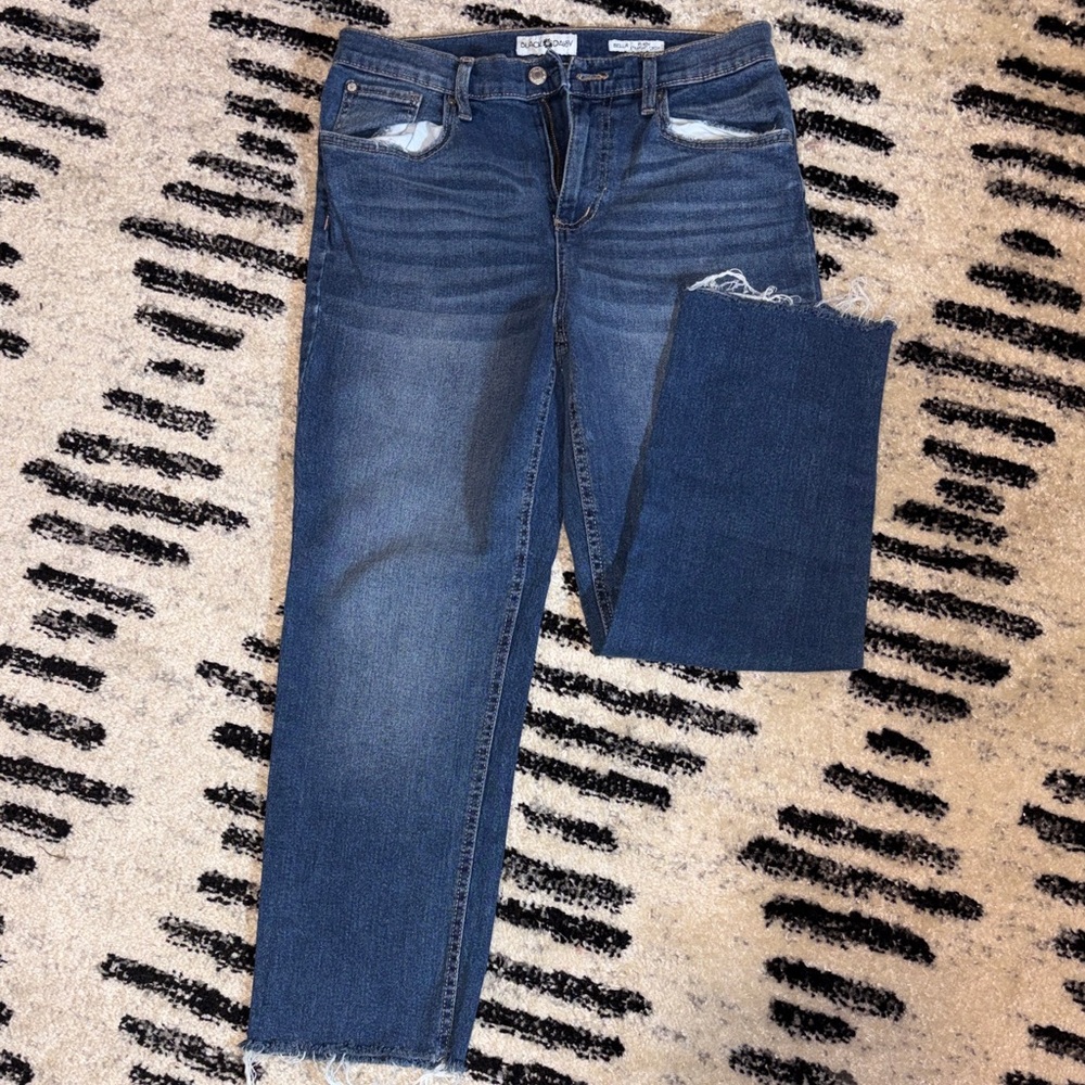 Daisy Blue High-Rise Straight Crop Jeans
